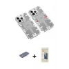 MARSİLYAN™- iPhone 13 Pro Max Kılıf Ufuk Doku Prime - Siyah 6D Mat Seramik Hayalet Nano Ekran Koruyucu + Renkli Kamera Lens Koruma Cam - MI