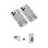 MARSİLYAN™- iPhone 13 Pro Max Kılıf Ufuk Doku Prime - Siyah 6D Mat Seramik Hayalet Nano Ekran Koruyucu + Pers Alüminyum Kamera Lens - SABE