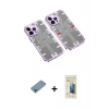 MARSİLYAN™- iPhone 13 Pro Max Kılıf Ufuk Doku Prime - Siyah 6D Mat Seramik Hayalet Nano Ekran Koruyucu + Shine Kamera Lens Koruma Cam - GI