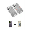 MARSİLYAN™- iPhone 13 Pro Max Kılıf Ufuk Doku Prime - Siyah 6D Mat Seramik Hayalet Nano Ekran Koruyucu + Neon Fosforlu Kamera Lens - YL