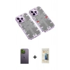 MARSİLYAN™- iPhone 13 Pro Max Kılıf Ufuk Doku Prime - Siyah 6D Mat Seramik Hayalet Nano Ekran Koruyucu + Neon Fosforlu Kamera Lens - YL