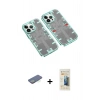MARSİLYAN™- iPhone 13 Pro Max Kılıf Ufuk Doku Prime - Siyah 6D Mat Seramik Hayalet Nano Ekran Koruyucu + Renkli Kamera Lens Koruma Cam - YL