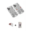 MARSİLYAN™- iPhone 13 Pro Max Kılıf Ufuk Doku Prime - Siyah Bilvis 3D Cam Ekran Koruyucu + Pers Alüminyum Kamera Lens - KI