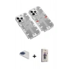 MARSİLYAN™- iPhone 13 Pro Max Kılıf Ufuk Doku Prime - Siyah Bilvis 3D Cam Ekran Koruyucu + Pers Alüminyum Kamera Lens - LT