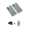 MARSİLYAN™- iPhone 13 Pro Max Kılıf Ufuk Doku Prime - Siyah Bilvis 3D Cam Ekran Koruyucu + Raze Metal Kamera Lens - GD