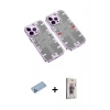 MARSİLYAN™- iPhone 13 Pro Max Kılıf Ufuk Doku Prime - Siyah Bilvis 3D Cam Ekran Koruyucu + Shine Kamera Lens Koruma Cam - MI