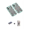 MARSİLYAN™- iPhone 13 Pro Max Kılıf Ufuk Doku Prime - Siyah Bilvis 3D Cam Ekran Koruyucu + Renkli Kamera Lens Koruma Cam - TU