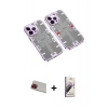MARSİLYAN™- iPhone 13 Pro Max Kılıf Ufuk Doku Prime - Siyah Bilvis 3D Mat Cam Ekran Koruyucu + Rainbow Kamera Lens Koruma Cam - KI