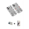 MARSİLYAN™- iPhone 13 Pro Max Kılıf Ufuk Doku Prime - Siyah Bilvis 3D Mat Cam Ekran Koruyucu + Rainbow Kamera Lens Koruma Cam - MI