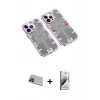 MARSİLYAN™- iPhone 13 Pro Max Kılıf Ufuk Doku Prime - Siyah Bilvis 3D Mat Cam Ekran Koruyucu + Rainbow Kamera Lens Koruma Cam - MI