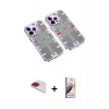 MARSİLYAN™- iPhone 13 Pro Max Kılıf Ufuk Doku Prime - Siyah Bilvis 3D Mat Cam Ekran Koruyucu + Pers Alüminyum Kamera Lens - KI