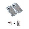 MARSİLYAN™- iPhone 13 Pro Max Kılıf Ufuk Doku Prime - Siyah Bilvis 3D Mat Cam Ekran Koruyucu + Pers Alüminyum Kamera Lens - KI