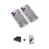 MARSİLYAN™- iPhone 13 Pro Max Kılıf Ufuk Doku Prime - Siyah Bilvis 3D Mat Cam Ekran Koruyucu + Raze Metal Kamera Lens - GD