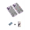 MARSİLYAN™- iPhone 13 Pro Max Kılıf Ufuk Doku Prime - Siyah Bilvis 3D Mat Cam Ekran Koruyucu + Shine Kamera Lens Koruma Cam - GI