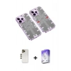 MARSİLYAN™- iPhone 13 Pro Max Kılıf Ufuk Doku Prime - Siyah Bilvis 5in1 3D Magic Cam Ekran Koruyucu + Gold Shine Kamera Lens