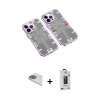 MARSİLYAN™- iPhone 13 Pro Max Kılıf Ufuk Doku Prime - Siyah Bilvis Hayalet Cam Ekran Koruyucu + Pers Alüminyum Kamera Lens - GD