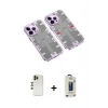 MARSİLYAN™- iPhone 13 Pro Max Kılıf Ufuk Doku Prime - Siyah Bilvis Hayalet Cam Ekran Koruyucu + Shine Kamera Lens - GD