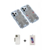 MARSİLYAN™- iPhone 13 Pro Max Kılıf Ufuk Doku Prime - Siyah Joko 5D Cam + Shine Kamera Lens - GD