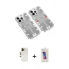 MARSİLYAN™- iPhone 13 Pro Max Kılıf Ufuk Doku Prime - Siyah Joko 5D Cam + Shine Kamera Lens - GD