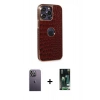 MARSİLYAN™- iPhone 13 Pro Max Kılıf Ufuk Form Prime - Şeffaf 360 Full Body Arka Koruyucu + Neon Fosforlu Kamera Lens - BZ