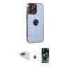 MARSİLYAN™- iPhone 13 Pro Max Kılıf Ufuk Form Prime - Şeffaf 360 Full Body Arka Koruyucu + Pers Alüminyum Kamera Lens - GI