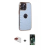 MARSİLYAN™- iPhone 13 Pro Max Kılıf Ufuk Form Prime - Şeffaf 360 Full Body Arka Koruyucu + Pers Alüminyum Kamera Lens - KI