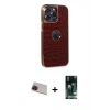MARSİLYAN™- iPhone 13 Pro Max Kılıf Ufuk Form Prime - Şeffaf 360 Full Body Arka Koruyucu + Rainbow Kamera Lens Koruma Cam - KI