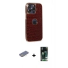 MARSİLYAN™- iPhone 13 Pro Max Kılıf Ufuk Form Prime - Şeffaf 360 Full Body Arka Koruyucu + Renkli Kamera Lens Koruma Cam - SI