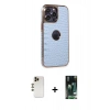 MARSİLYAN™- iPhone 13 Pro Max Kılıf Ufuk Form Prime - Şeffaf 360 Full Body Arka Koruyucu + Shine Kamera Lens - GD