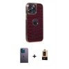 MARSİLYAN™- iPhone 13 Pro Max Kılıf Ufuk Form Prime - Şeffaf Maxco Cam Ekran Koruyucu + Neon Fosforlu Kamera Lens - MI