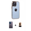 MARSİLYAN™- iPhone 13 Pro Max Kılıf Ufuk Form Prime - Şeffaf Maxco Cam Ekran Koruyucu + Neon Fosforlu Kamera Lens - MI