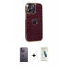 MARSİLYAN™- iPhone 13 Pro Max Kılıf Ufuk Form Prime - Şeffaf Pasifik Cam Ekran Koruyucu + Neon Fosforlu Kamera Lens - BZ