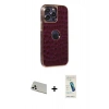 MARSİLYAN™- iPhone 13 Pro Max Kılıf Ufuk Form Prime - Şeffaf Pasifik Cam Ekran Koruyucu + Rainbow Kamera Lens Koruma Cam - BZ