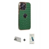 MARSİLYAN™- iPhone 13 Pro Max Kılıf Ufuk Form Prime - Şeffaf Pasifik Cam Ekran Koruyucu + Rainbow Kamera Lens Koruma Cam - BZ