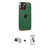 MARSİLYAN™- iPhone 13 Pro Max Kılıf Ufuk Form Prime - Şeffaf Pasifik Cam Ekran Koruyucu + Rainbow Kamera Lens Koruma Cam - KI