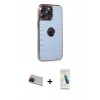 MARSİLYAN™- iPhone 13 Pro Max Kılıf Ufuk Form Prime - Şeffaf Pasifik Cam Ekran Koruyucu + Rainbow Kamera Lens Koruma Cam - KI