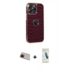 MARSİLYAN™- iPhone 13 Pro Max Kılıf Ufuk Form Prime - Şeffaf Pasifik Cam Ekran Koruyucu + Rainbow Kamera Lens Koruma Cam - KI