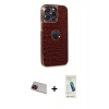 MARSİLYAN™- iPhone 13 Pro Max Kılıf Ufuk Form Prime - Şeffaf Pasifik Cam Ekran Koruyucu + Rainbow Kamera Lens Koruma Cam - KI