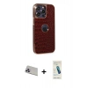 MARSİLYAN™- iPhone 13 Pro Max Kılıf Ufuk Form Prime - Şeffaf Pasifik Cam Ekran Koruyucu + Rainbow Kamera Lens Koruma Cam - MR