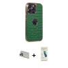 MARSİLYAN™- iPhone 13 Pro Max Kılıf Ufuk Form Prime - Şeffaf Pasifik Cam Ekran Koruyucu + Rainbow Kamera Lens Koruma Cam - MR