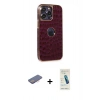 MARSİLYAN™- iPhone 13 Pro Max Kılıf Ufuk Form Prime - Şeffaf Pasifik Cam Ekran Koruyucu + Renkli Kamera Lens Koruma Cam - PE