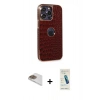 MARSİLYAN™- iPhone 13 Pro Max Kılıf Ufuk Form Prime - Şeffaf Pasifik Cam Ekran Koruyucu + Pers Alüminyum Kamera Lens - GD