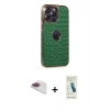 MARSİLYAN™- iPhone 13 Pro Max Kılıf Ufuk Form Prime - Şeffaf Pasifik Cam Ekran Koruyucu + Pers Alüminyum Kamera Lens - GI