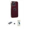 MARSİLYAN™- iPhone 13 Pro Max Kılıf Ufuk Form Prime - Şeffaf Pasifik Cam Ekran Koruyucu + Renkli Kamera Lens Koruma Cam - SI