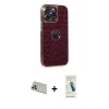 MARSİLYAN™- iPhone 13 Pro Max Kılıf Ufuk Form Prime - Şeffaf Pasifik Cam Ekran Koruyucu + Rainbow Kamera Lens Koruma Cam - REGD