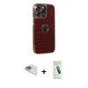MARSİLYAN™- iPhone 13 Pro Max Kılıf Ufuk Form Prime - Şeffaf Pasifik Cam Ekran Koruyucu + Pers Alüminyum Kamera Lens - SABE