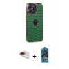 MARSİLYAN™- iPhone 13 Pro Max Kılıf Ufuk Form Prime - Siyah 18D Cam Ekran Koruyucu + Pers Alüminyum Kamera Lens - KI