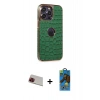 MARSİLYAN™- iPhone 13 Pro Max Kılıf Ufuk Form Prime - Siyah 18D Cam Ekran Koruyucu + Rainbow Kamera Lens Koruma Cam - KI