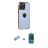 MARSİLYAN™- iPhone 13 Pro Max Kılıf Ufuk Form Prime - Siyah 18D Cam Ekran Koruyucu + Shine Kamera Lens Koruma Cam - MI