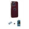 MARSİLYAN™- iPhone 13 Pro Max Kılıf Ufuk Form Prime - Siyah 18D Cam Ekran Koruyucu + Shine Kamera Lens Koruma Cam - MI